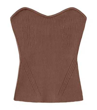 ALLSAINTS ALLSAINTS KNITTED CRUZ STRAPLESS TOP