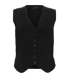 Allsaints Knitted Cruz Waistcoat In Black