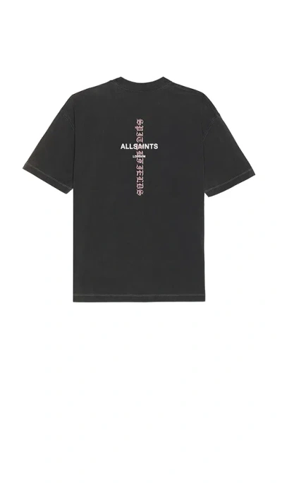 Allsaints Knox Crew Neck Tee In Black