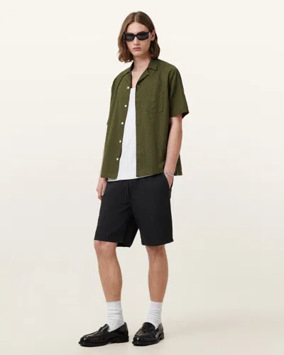 Allsaints Kylo Short Sleeve Shirt In Kelp Green