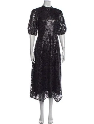 Pre-owned Allsaints Lace Pattern Midi Length Dress In Multi