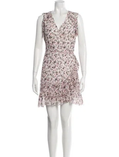 Pre-owned Allsaints Lace Pattern Mini Dress In Pink