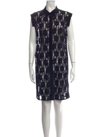 Pre-owned Allsaints Lace Pattern Mini Dress W/ Tags In Black