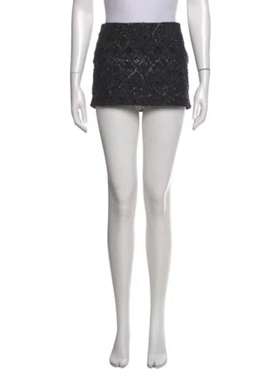 Pre-owned Allsaints Lace Pattern Mini Skirt In Gray