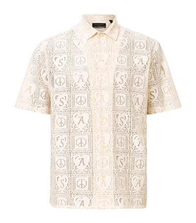 ALLSAINTS LACE SHORT-SLEEVE NETLEY SHIRT