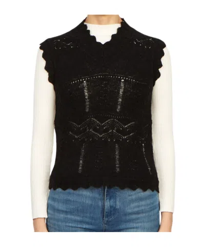 Allsaints Lace Vest In Black