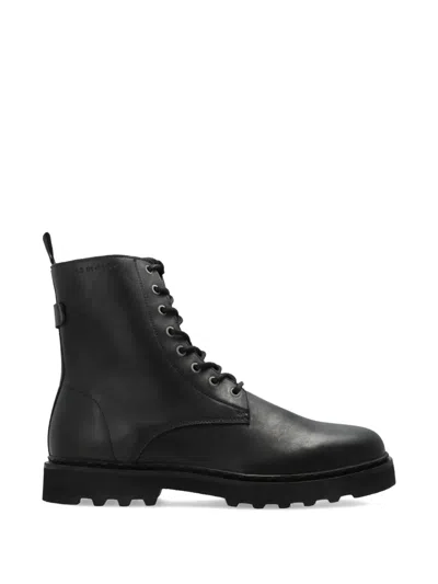 Allsaints Lace-up Skiff Ankle Boots In Black