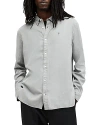 Allsaints Laguna Relaxed Fit Long Sleeve Button-up Shirt In Ash Grey