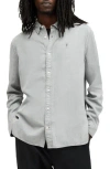 Allsaints Laguna Relaxed Fit Long Sleeve Button-up Shirt In Ash Grey