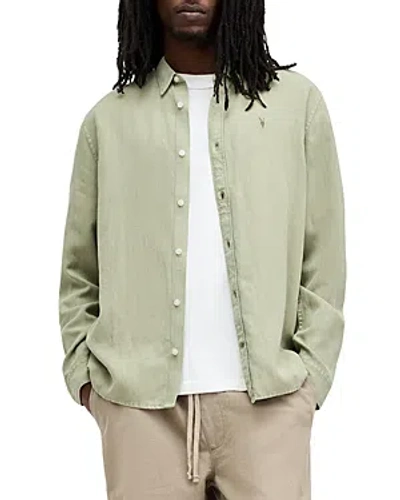 Allsaints Laguna Shirt In Herb Green