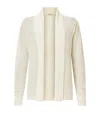 Allsaints Womens Jade Semi-sheer Wool-blend Cardigan Chalk White In White