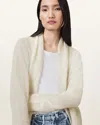 Allsaints Laina Knitted Cardigan In Chalk White
