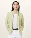 Allsaints Womens Jade Semi-sheer Wool-blend Cardigan Jade Green In Jade Green