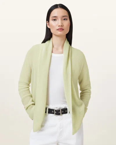 ALLSAINTS POLYAMIDE/MERINO WOOL LAINA KNITTED CARDIGAN