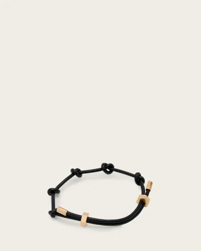 Allsaints Laio Leather Bracelet In Black