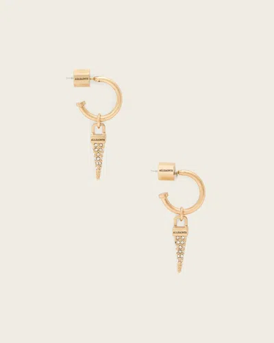 Allsaints Laio Spike Earrings In Gold