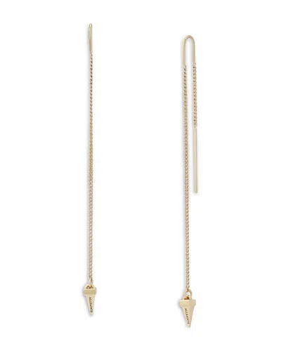 Allsaints Laio Spike Threader Earrings In Gold