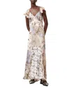 Allsaints Womens Origin Ditsy B Lala Ditsy-print Woven Maxi Dress In Origin Ditsy Brown