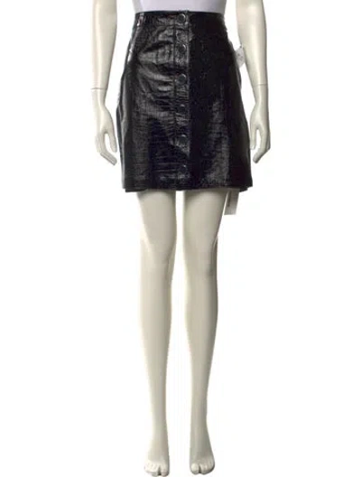 Pre-owned Allsaints Lamb Leather Mini Skirt
