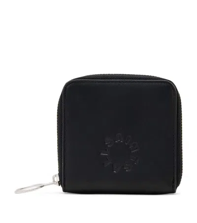Allsaints Lambskin Zip-around Arlo Wallet In Black