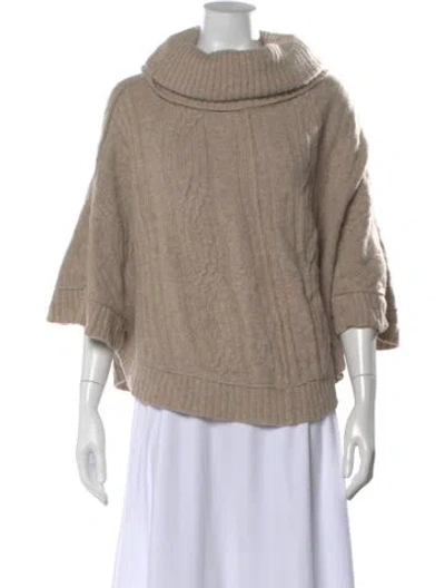 Pre-owned Allsaints Lambswool Cowl Neck Sweater In Neutral