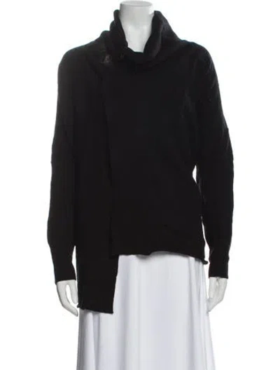 Pre-owned Allsaints Lambswool Cowl Neck Sweater W/ Tags In Black