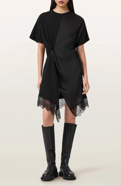ALLSAINTS ALLSAINTS LANA LACE HEM MINIDRESS