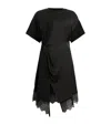 Allsaints Womens Black Lana Lace-embroidered Short-sleeve Cotton Mini Dress In Black