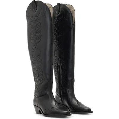 ALLSAINTS ALLSAINTS LANDON OVER THE KNEE WESTERN BOOT