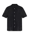 Allsaints Lapel Short-sleeved Shirt In Black