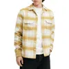 Allsaints Lapse Plaid Fleece Overshirt In Yellow