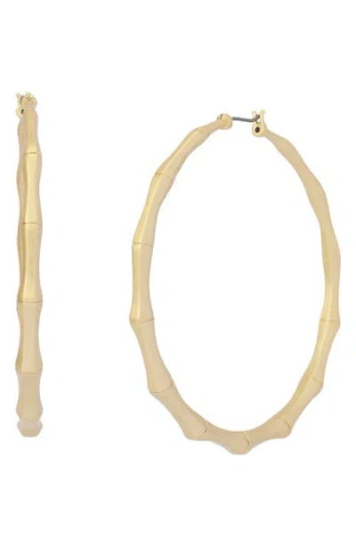 Allsaints Large Angular Hoop Earrings In Gold