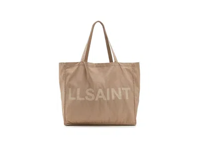 Allsaints Large Biggy Tote Messenger Bags Light Khaki: One Size In Brown