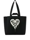 Allsaints Izzy Heart Large Knitted Tote Bag In Black