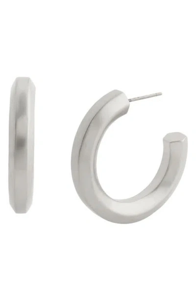 Allsaints Large Metal Hoop Earrings In Gold