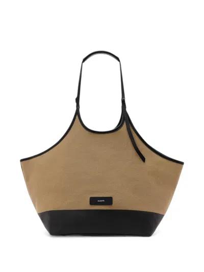 Allsaints Large Siloh Canvas Tote Bag In Neutrals