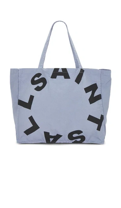 Allsaints Large Tierra Tote Bag In 石洗蓝