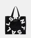 Allsaints Large Tierra Tote Bag In Black/white