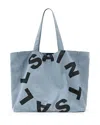 Allsaints Large Tierra Tote Bag In Stonewash
