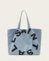 Allsaints Large Tierra Tote Bag In Stonewash Blue