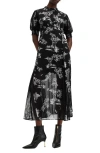 ALLSAINTS ALLSAINTS LAVERNA FLORAL PRINT MIDI DRESS