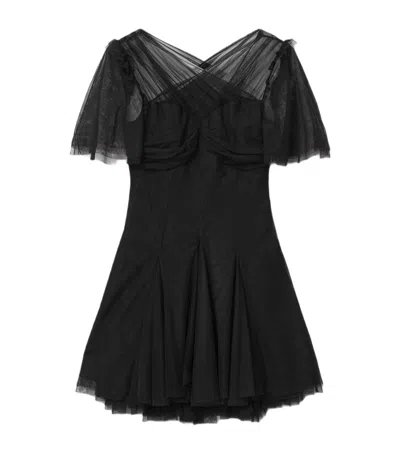 Allsaints Layered Madi Mini Dress In Black