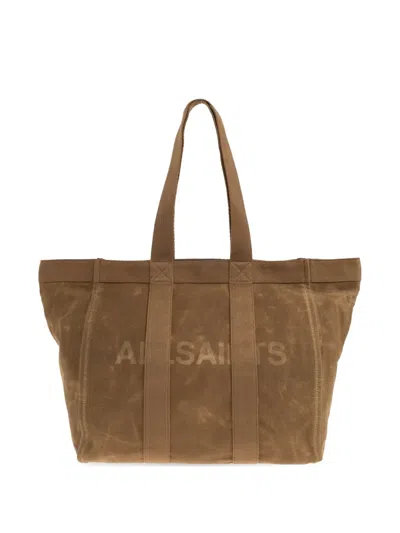 Allsaints Layo Logo-print Tote Bag In Pattern