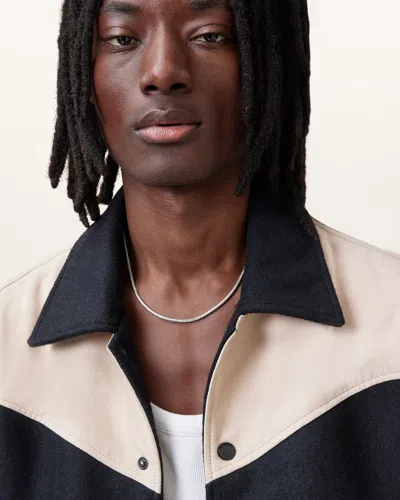 Allsaints Lazlo Snake Chain Necklace In Warm Silver