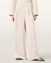 Allsaints Deri Lyn Linen Blend Pants In White