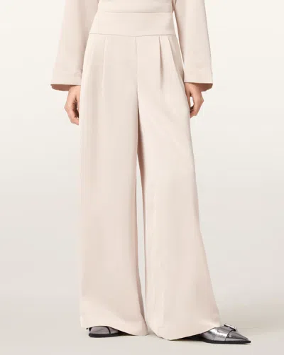 Allsaints Leanne Straight Leg Pants In White