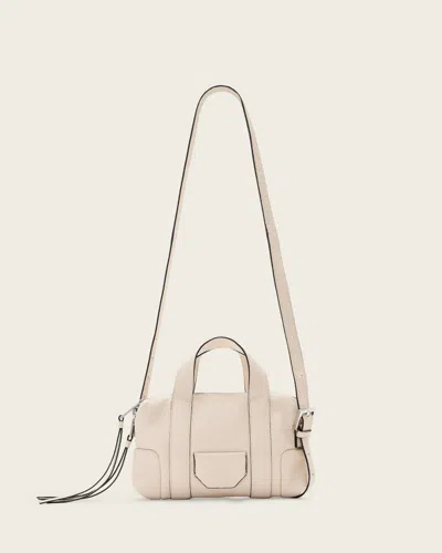 Allsaints Leather Ares Compact Leather Crossbody Bag In Pink