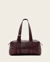Allsaints Leather Ares Grain Leather Shoulder Bag In Brown