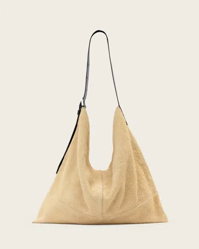 Allsaints Leather Asha Leather Shoulder Bag In Burgundy