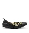 Allsaints Aurora Leather Ballet Shoes In Black